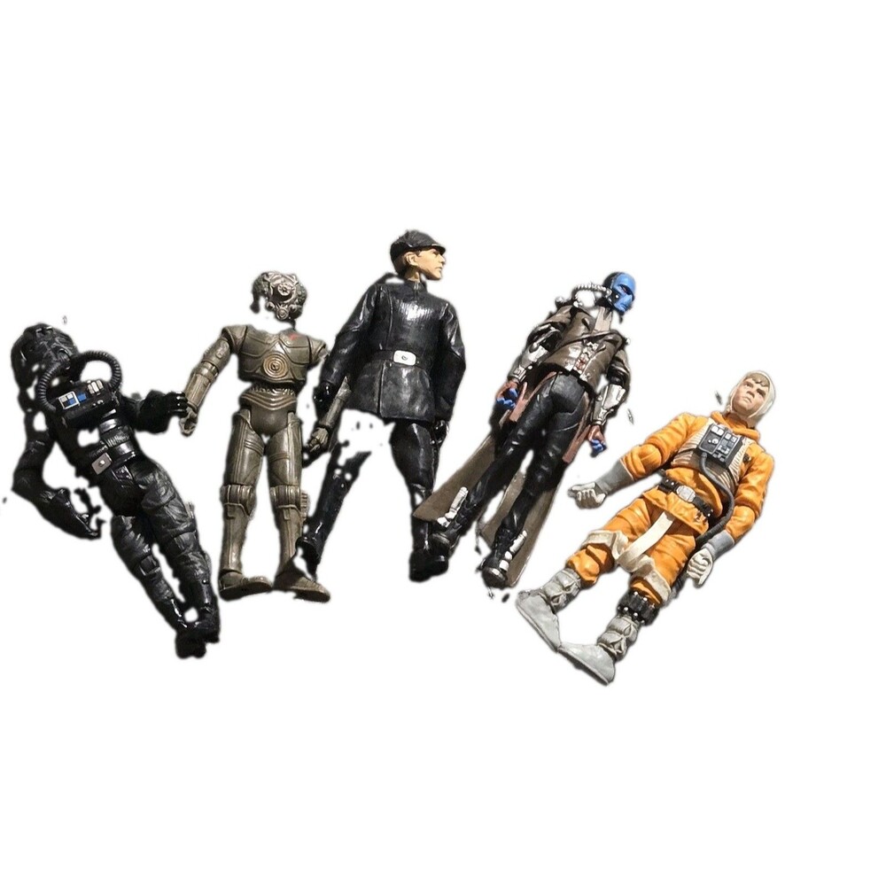 Star Wars Action Figure Lot of 5 Luke Skywalker Cad Bane Imperial Commander Loom